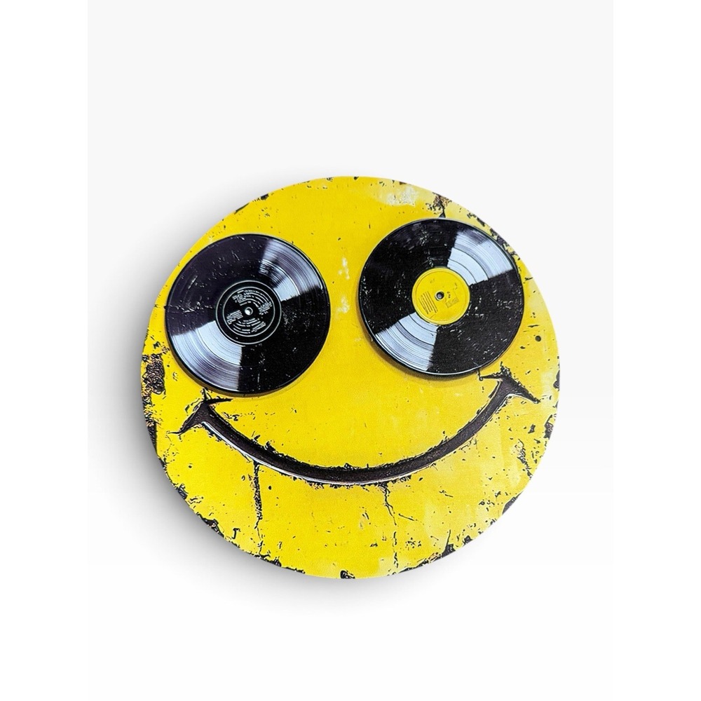New Novelty Collectible Metal Sign record smile face